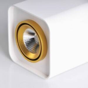 Oprawa natynkowa LED XENO kwadrat 15W 1200lm 3000K biało-złota