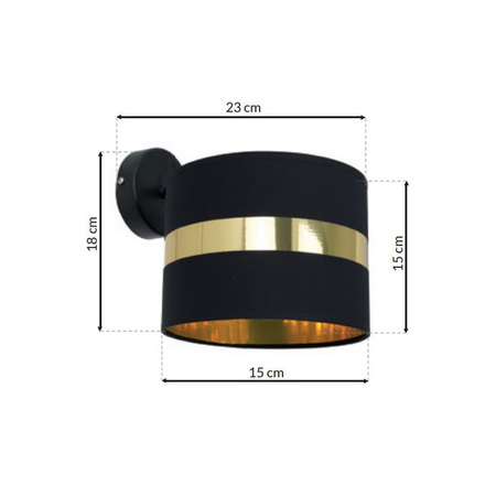 Kinkiet PALMIRA BLACK / GOLD 1xE27 