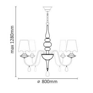 Lampa wisząca FABRIZIA-6 E14x6