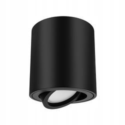 Oprawa sufitowa natynkowa czarna tuba ruchoma IP20 GU10