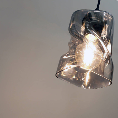 Lampa wisząca szklana czarna/dymiona Felis 31-00118