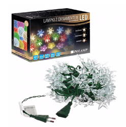Lampki choinkowe LED wewnętrzne Gwiazdki 100 LED 10mb IP20 Multikolor