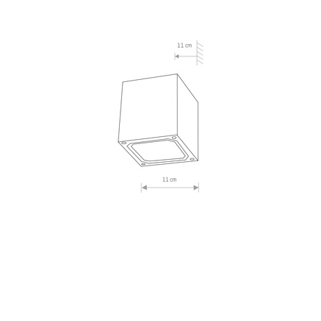 Nowodvorski Lampa ścienna natynkowa grafitowa KHUMBU