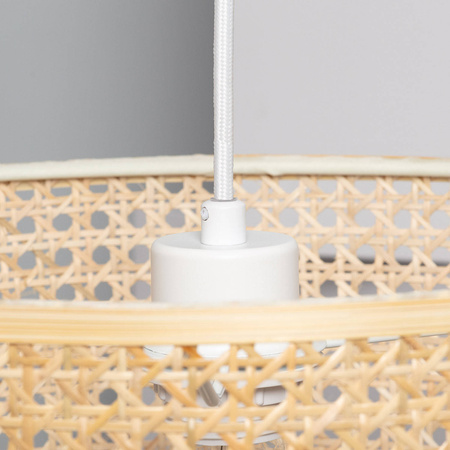 Naturalna lampa wisząca rattanowa E27 Boho Mampa