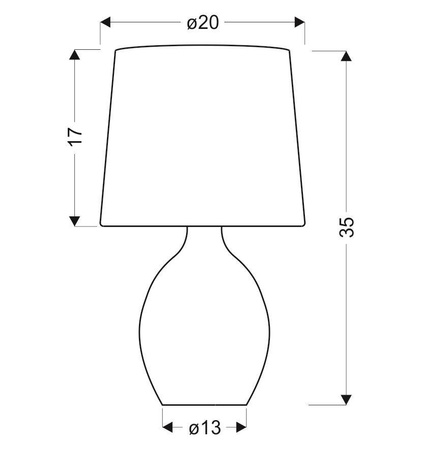 Lampka stołowa czarna ceramiczna Ambon 41-78643