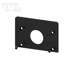 Zaślepka aluminiowa czarna P24-2 z otworem (wkręty w komplecie) (nr kat 7724215)