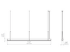 Kluś Lampa wisząca LED Tulip TU BEAM ZW L=1971mm, DOT/Blenda, 21W, 3000K, DALI, SREBRNY