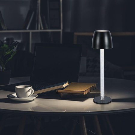 Lampka Biurkowa Nocna V-TAC 3W LED Ładowanie Ściemnianie Czarna 