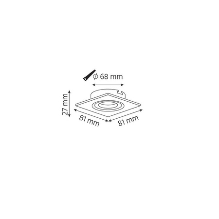 Oprawa OZZO MOVI 221-CH kwadratowa ruchoma IP20 chrom