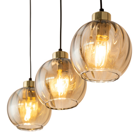Lampa wisząca DEVI Amber 3xE27 listwa 