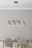 Lampa wisząca regulowana chrom 4xE27