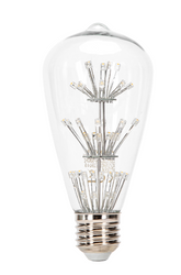 Świąteczna żarówka dekoracyjna E27 ST64 1,8W efekt choinki 1800K ciepła