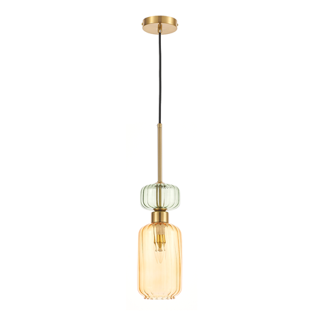 Szklana lampa wisząca MOLLY AMBER 1xE14