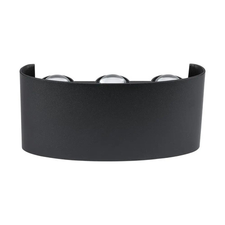 Oprawa Ścienna Góra Dół V-TAC 6W LED Czarna IP54 VT-846 3000K 630lm