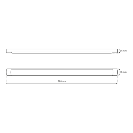 Listwa LED Batten 27W 90cm 4000K - Czarny