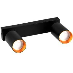 Lampa ścienno-sufitowa MARIBEL 2 GU10 czarno-złota + czarne pierścienie