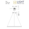 Light prestige Ring wisząca średnia czarna CCT LP-909/1P M BK CCT