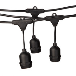 Girlanda ogrodowa zwieszana 5m 10 opraw czarna