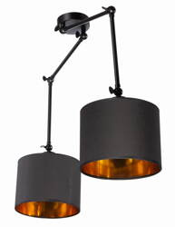 Lampa sufitowa metalowa podwójna Oro czarna