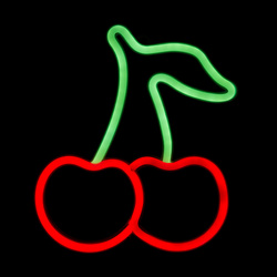 Dekoracja świetlna Neon LED "czereśnia", 19 x 22,5 cm