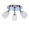 Shiba lampa sufitowa plafon chromowy 3x15w g9 klosz bezbarwny