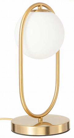 Lampka nocna stołowa elegancka złota Milano Ring E14