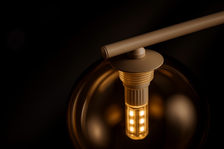 Kinkiet bursztynowa kula K-5849 z serii LEMO