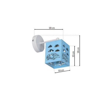 Kinkiet RALLY BLUE 1xE27 60W