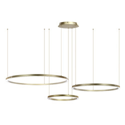 Lampa wisząca Mundo okręgi 72W CCT złota pilot