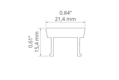 Osłona HR-21 do profilu Led półprzezroczysta Kluś 3m do budowy opraw szczelnych