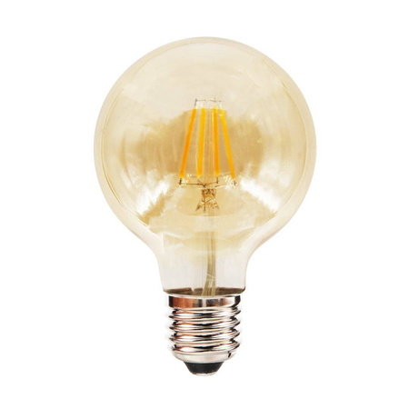 Żarówka Dekoracyjna LED 6W Amber G80 E27