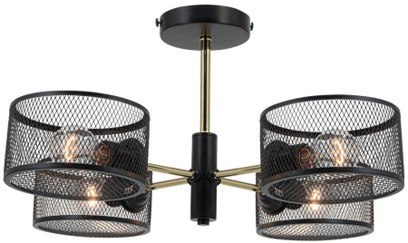 Lampa sufitowa Vito 4xE27 czarno złota