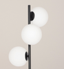 Lampa stojąca podłogowa black białe kule  3xE27 MILANO