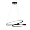 Lampa dekoracyjna wisząca led 60W czarna sterowana pilotem