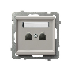 Ospel Sonata Kaszmir Gniazdo telefoniczne podwójne niezależne GPT-2RN/m/82