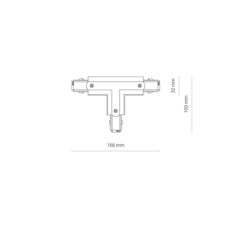 Nowodvorski Złączka biała CTLS POWER T CONNECTOR RIGHT2 T-R2