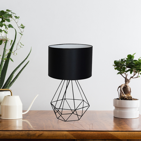 Lampka nocna BASKET BLACK druciana 1xE27 czarna