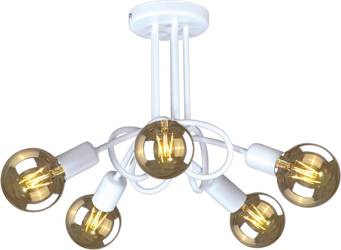 Biały, metalowy żyrandol do nowoczesnego salonu K-3611 z serii DEZE