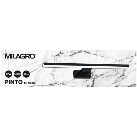 Kinkiet PINTO BLACK 11W 3000K LED 50cm