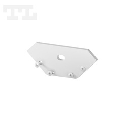 Zaślepka aluminiowa biała P3-3 z otworem (wkręty w komplecie) (nr kat 7703313)