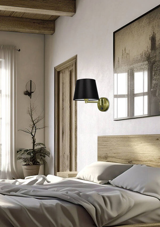 Ibis Lampa Kinkiet Patynowy 1X40W E14 Abażur Czarny