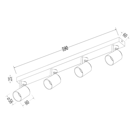 Oprawa Volf Spot Złoty 4xGU10