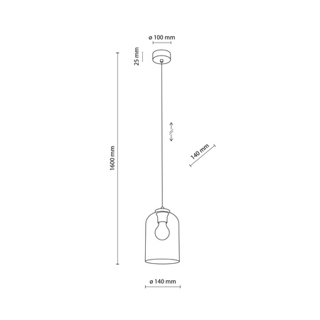 Lampa Wisząca MOLLY PINK 1xE27