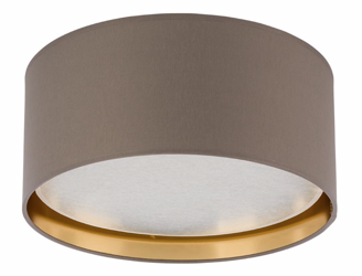 Lampa sufitowa plafon 45cm beżowo złoty 4xE27 okrągły