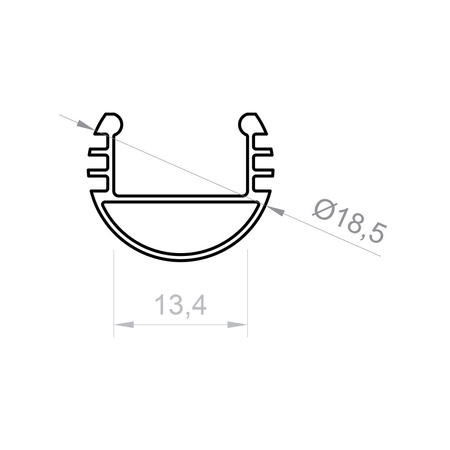 LED P8-1 Profil 1000 mm anodowany (nr kat 868101)