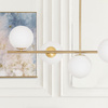 Lampa sufitowa Milano złota 8xE14 mleczne kule EP1C25