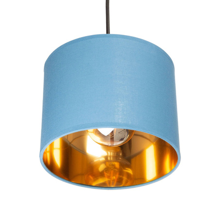Lampa wisząca z abażurem Oro niebieska