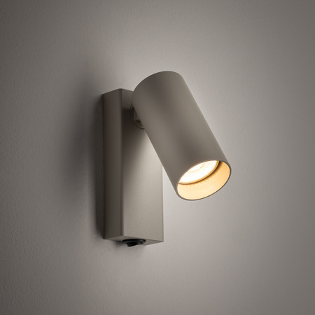 Nowodvorski Kinkiet FOURTY z włącznikiem mini GU10 wys.17cm szer.10cm | Silk gray 11765