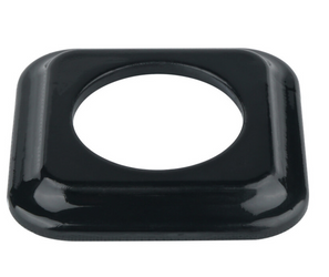 Ramka ceramiczna pojedyncza czarna podtynkowa Kwadrat