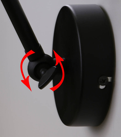 Fundo lampa kinkiet czarny+złoty 1X40 E27 klosz czarny 21-05908